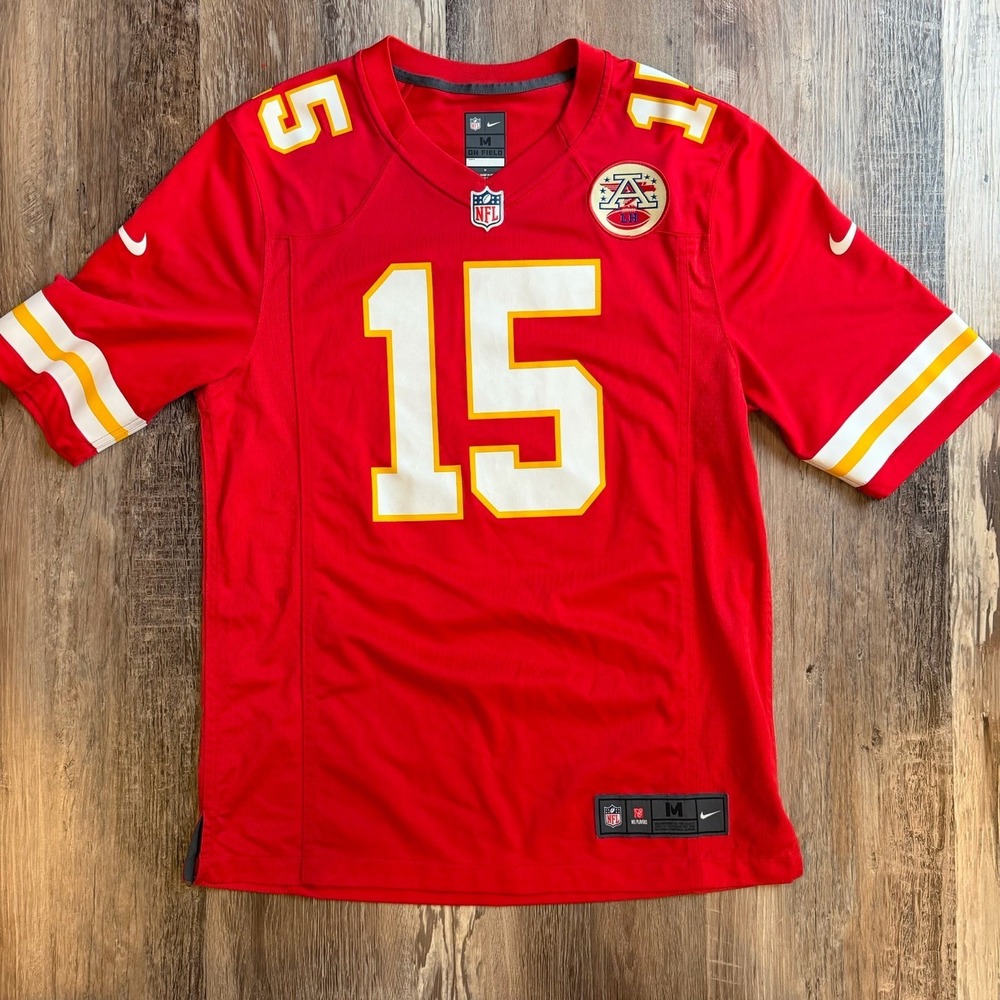 PATRICK MAHOMES #15 Kansas City Chiefs Red Home NFL/Nike Men's Size M On Field